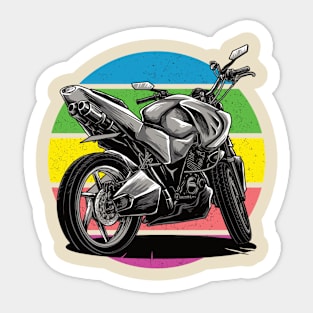 Vintage design motorcycle colors Sticker